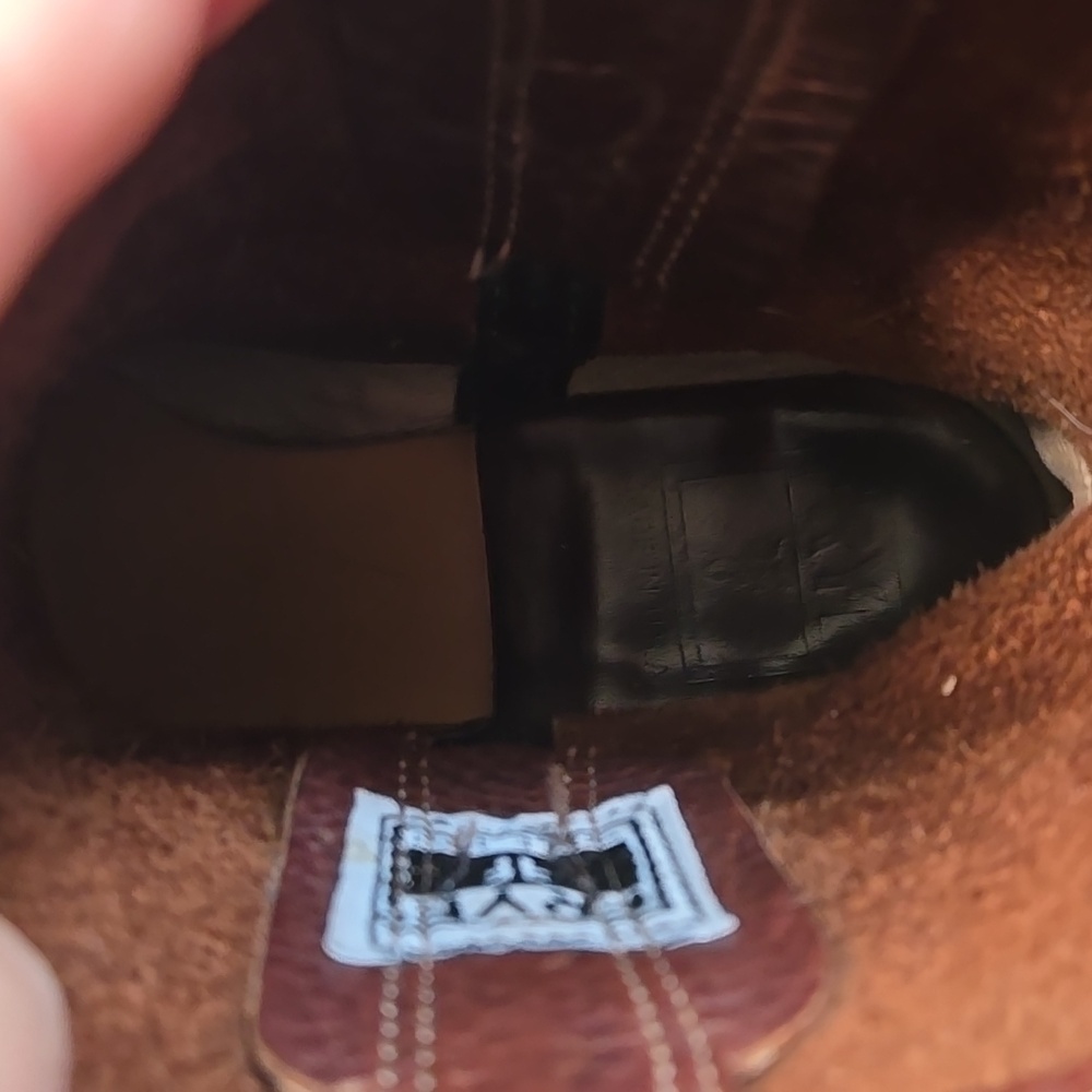Frye Brown Leather Harness Moto Boots - Picture 6 of 8